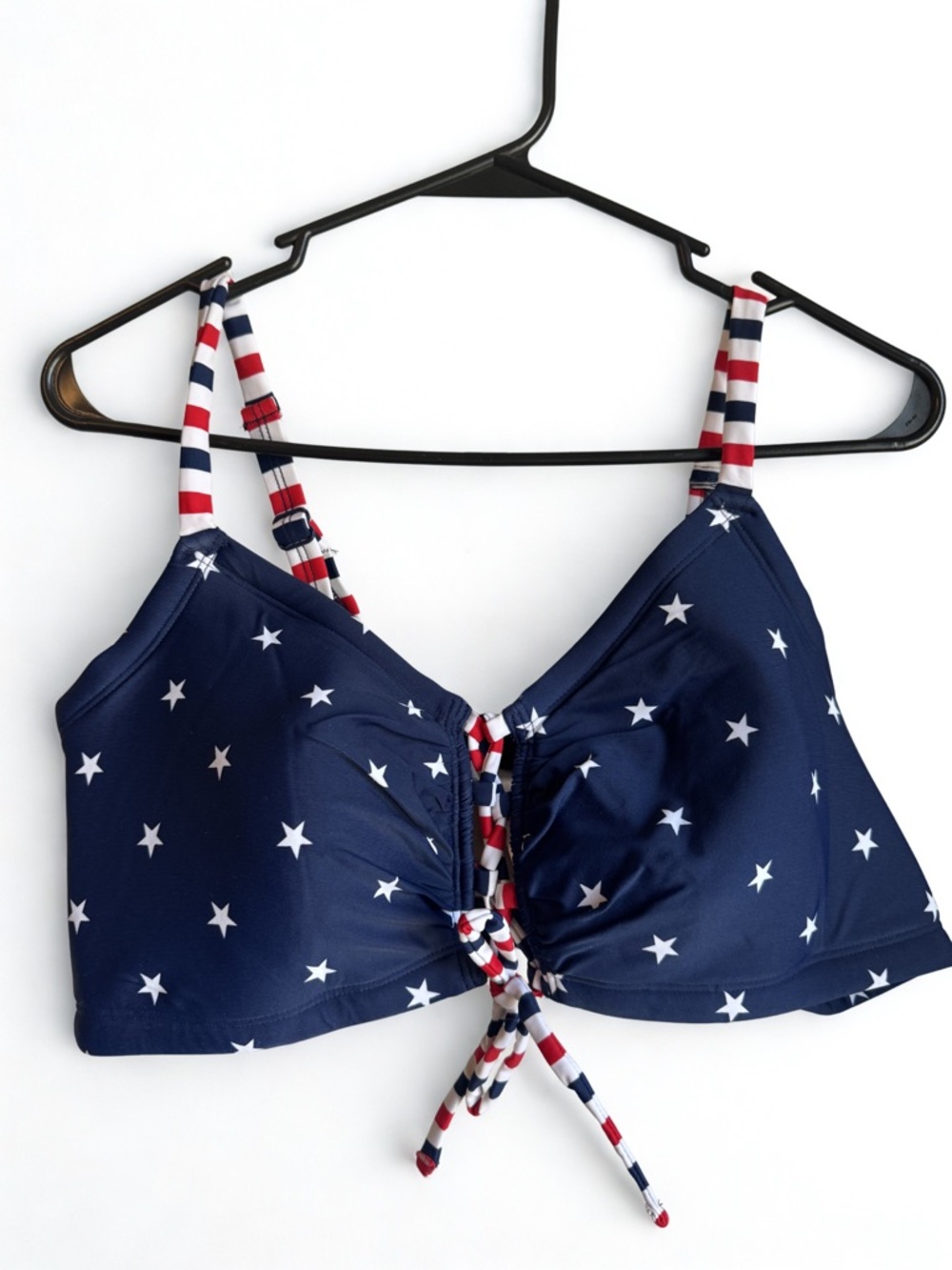 Cacique Navy Star Swim Top with Red & White Accents